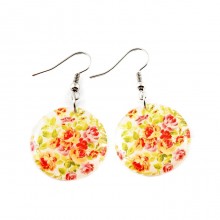 Серьги "Розочки на белом" Серьги "Розочки на белом"