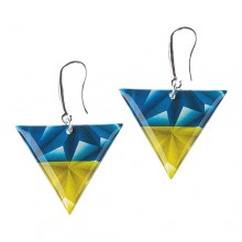 Серьги "Флаг треугольники"