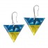 Серьги "Флаг треугольники"