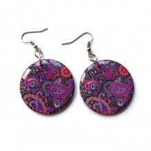 Серьги "Огурцы узор"