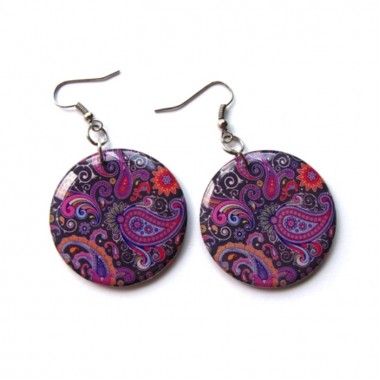 Серьги "Огурцы узор"