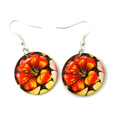 Серьги "Пионы"