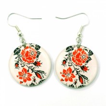 Серьги "Вишиванка роза" Серьги "Вишиванка роза"