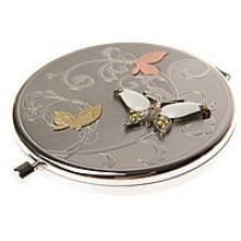Зеркальце "Цветы и бабочки"